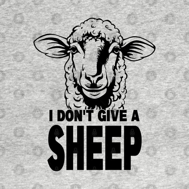 I Don't Give A Sheep Sarcastic Animal Pun by Anticorporati